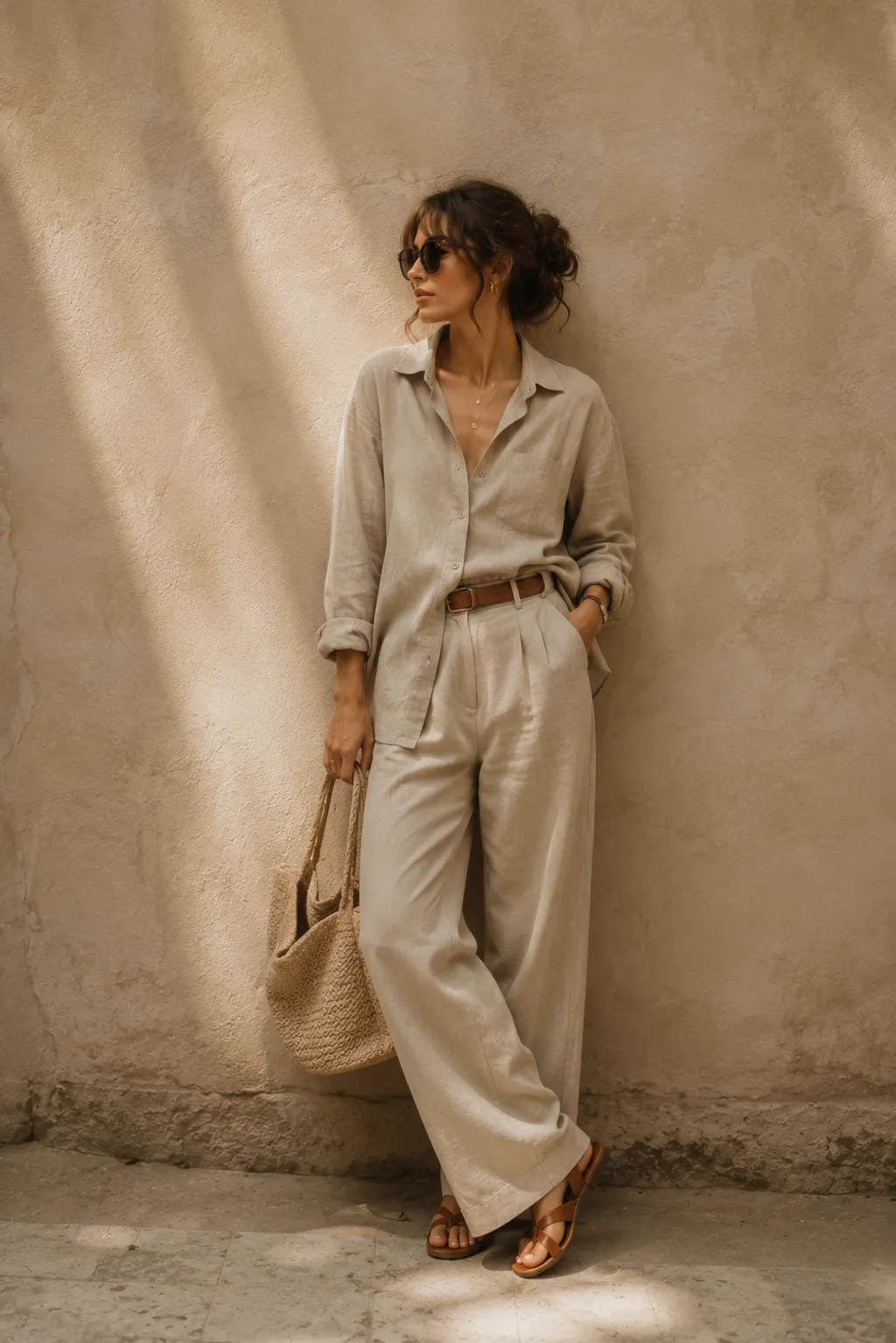 Beige-on-beige monochrome
